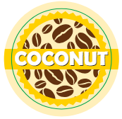 Coconut Milk Coffee Shop Barista Labels 20mm 1000 labels per rolls