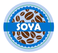 Soya Milk Coffee Shop Barista Labels 20mm 1000 labels per rolls