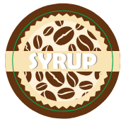 Syrup Coffee Shop Barista Labels 20mm 1000 labels per rolls