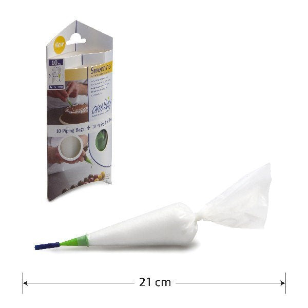 Professional precision piping bags with nozzles for cake writing and sauce dots PK 10 DMSLPB21CMPK10