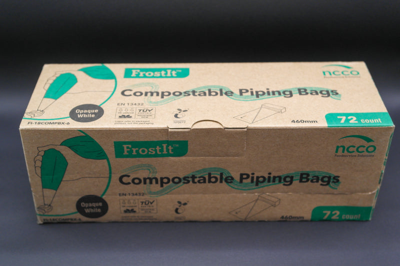 18" Compostable piping bags 72 bags per roll. (460mm) opaque bags