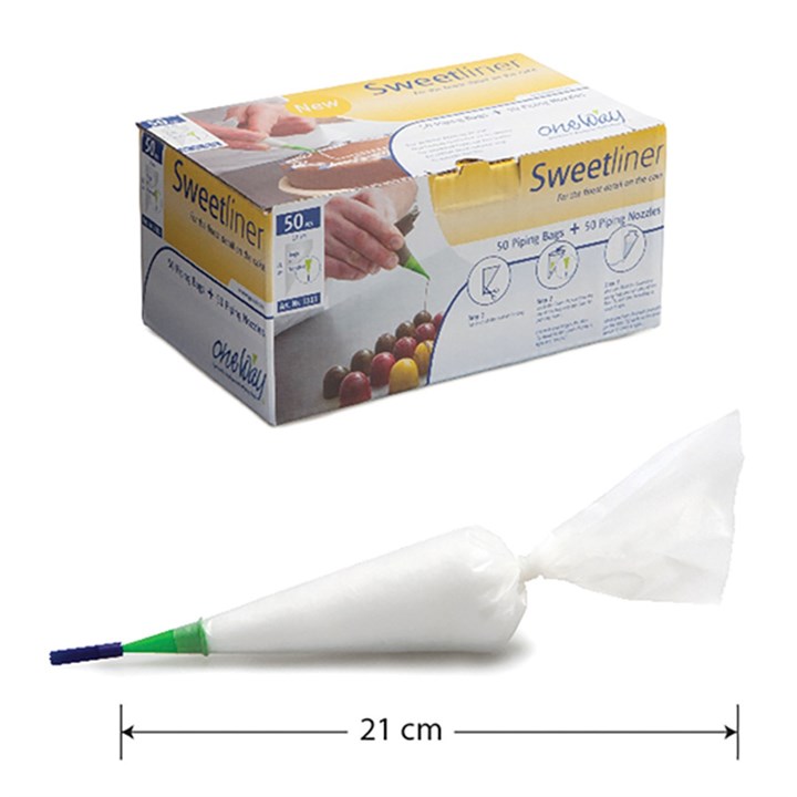 Professional precision piping bags with nozzles for cake writing and sauce dots PK 50 DMSLPB21CM