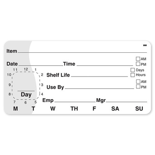 110044 - Shelf Life Use By DOT 51mm x 102mm MM - Catering Safe