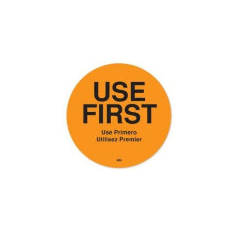 114815 - Use By Orange 51mm Circle MoveMark MM - Catering Safe