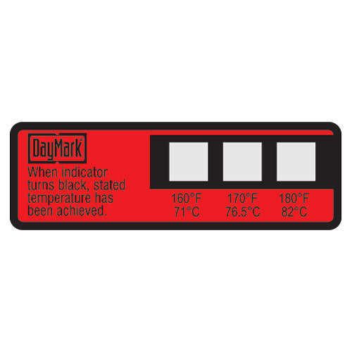 117174 - Dishwasher Temperature labels 3 in 1 Thermostrips