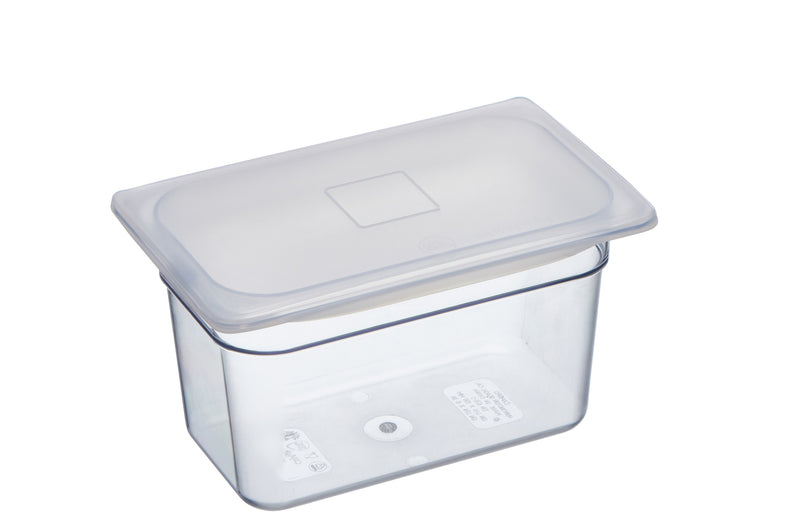 118627 - Flexsil lid  Gastronorm Silicone Clear lid 1/4 Quarter Pan