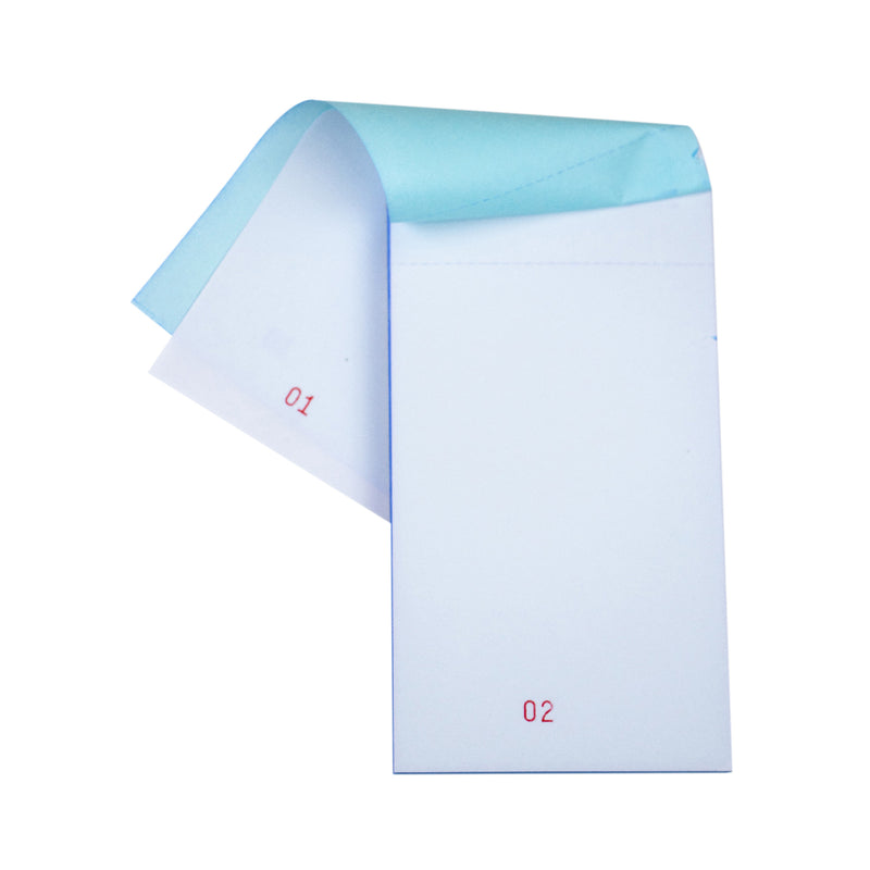 2 ply (100 pads)  Restaurant Order Pads White/Blue 50 x Sets of 2 sheets, 10x10pads PAD20-SP