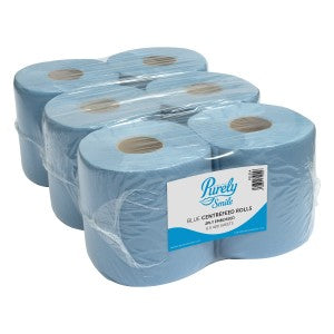 Blue centrefeed roll 2-ply 150m