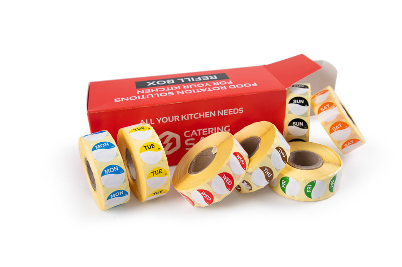 19mm Circle Half/Half Clearview Dayview Dispenser REFILL (All 7 days 1000 labels per roll)