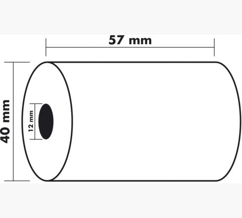 Exacompta Thermal Receipt Credit Card Machine Rolls BPA Free 1 ply 55g (57x40x12mm) Pack 10
