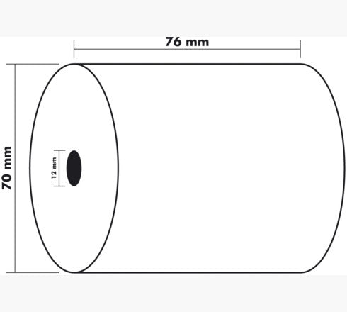 Exacompta Thermal Paper for Receipt Printers, Scales and Other Machines 1 ply 55 g (76x70x12mm) Pack 10